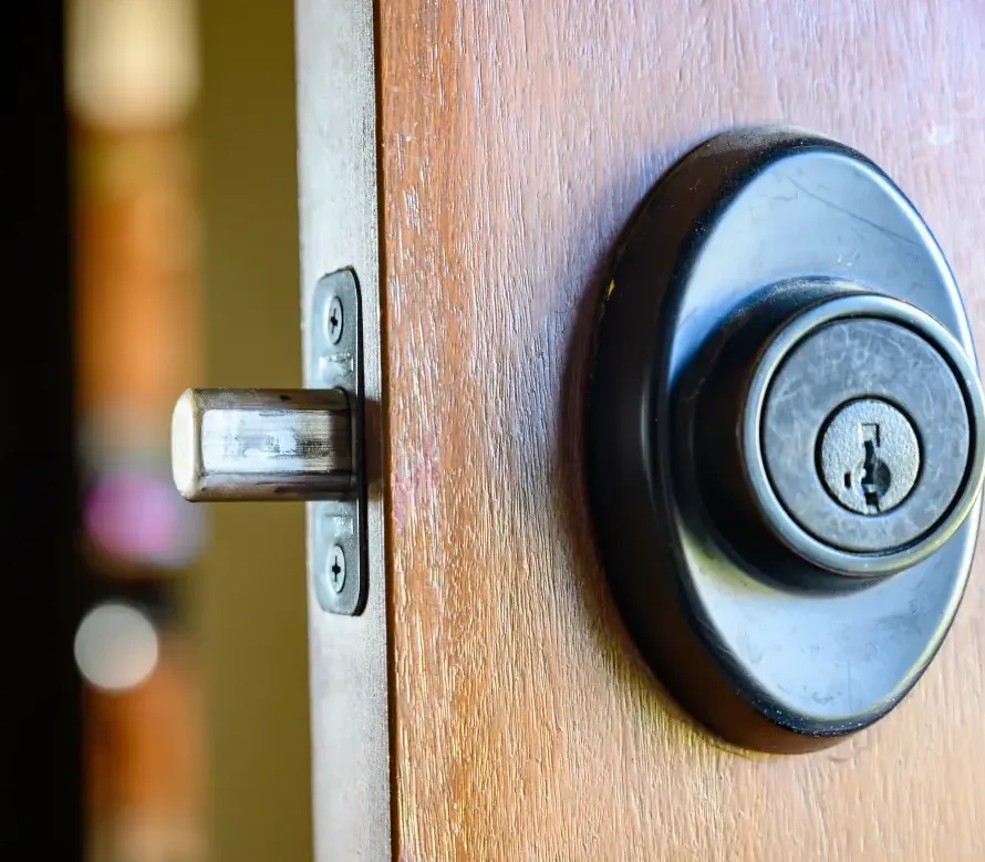 Professional deadbolt installation with proper backset and alignment